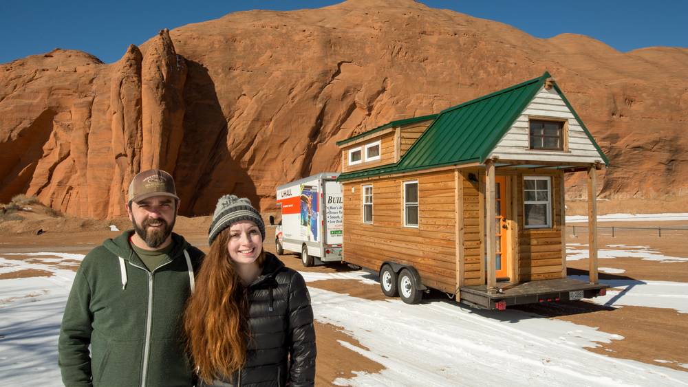Alexis Stephens e Christian Parsons idealizaram tiny house e percorrem os EUA em busca de histórias semelhantes (Divulgação: Tiny House Expedition)