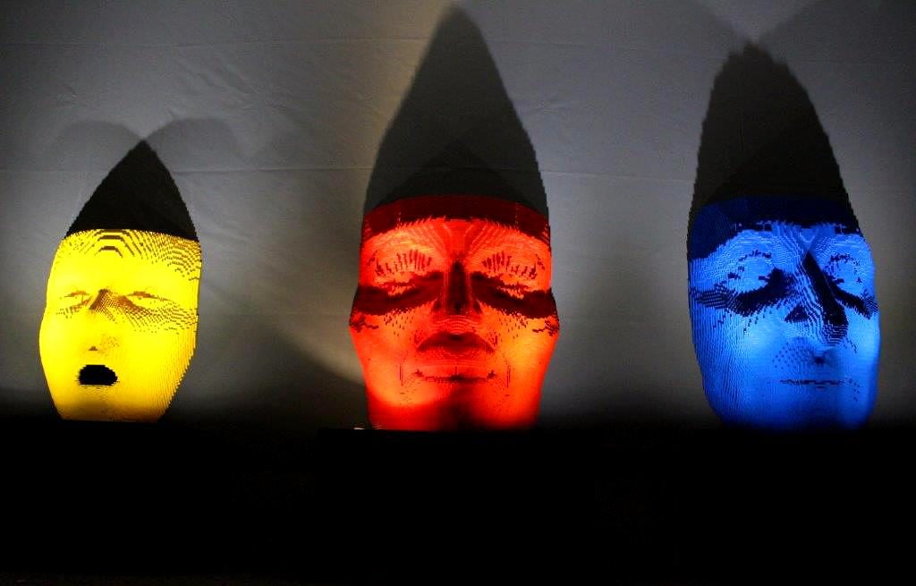 Escultura de Nathan Sawaya, na exposição A Arte de Criar com LEGO, no Parque Ibirapuera, em São Paulo. (Divulgação / La Viagem)