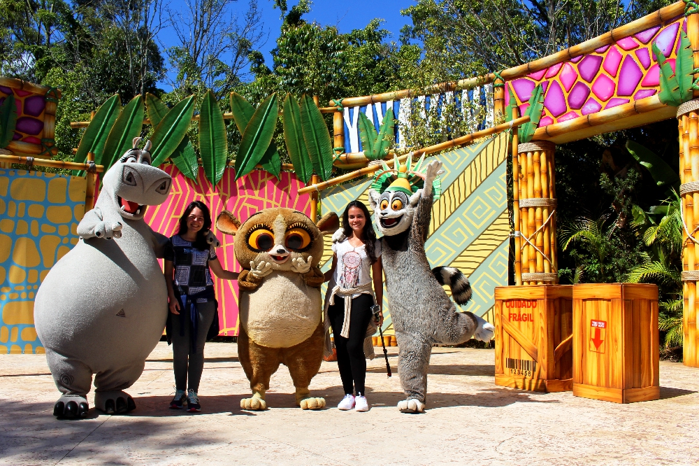 Personagens da Ilha de Madagascar no Parque Beto Carrero World (Foto: La Viagem)