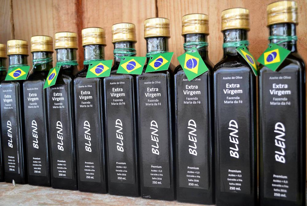 Azeite comercializado na Fazenda Maria da Fé no Sul de Minas Gerais (Divulgação)