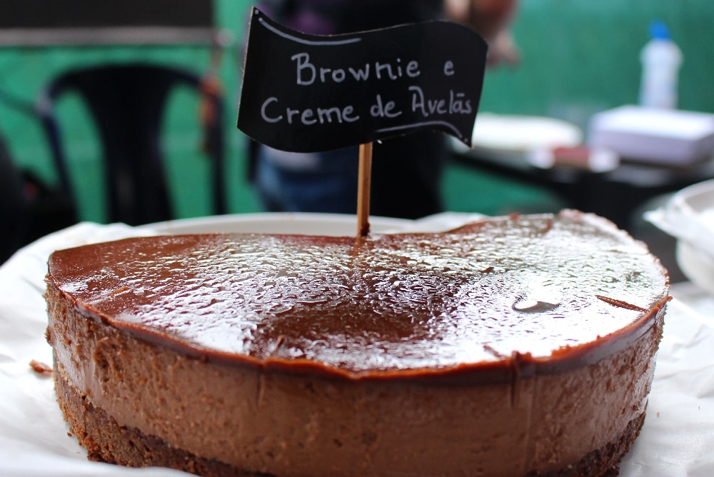 Brownie com creme de avelâ no Caiçara Vegan Fest, na cidade de Santos, litoral de São Paulo (Foto: La Viagem)