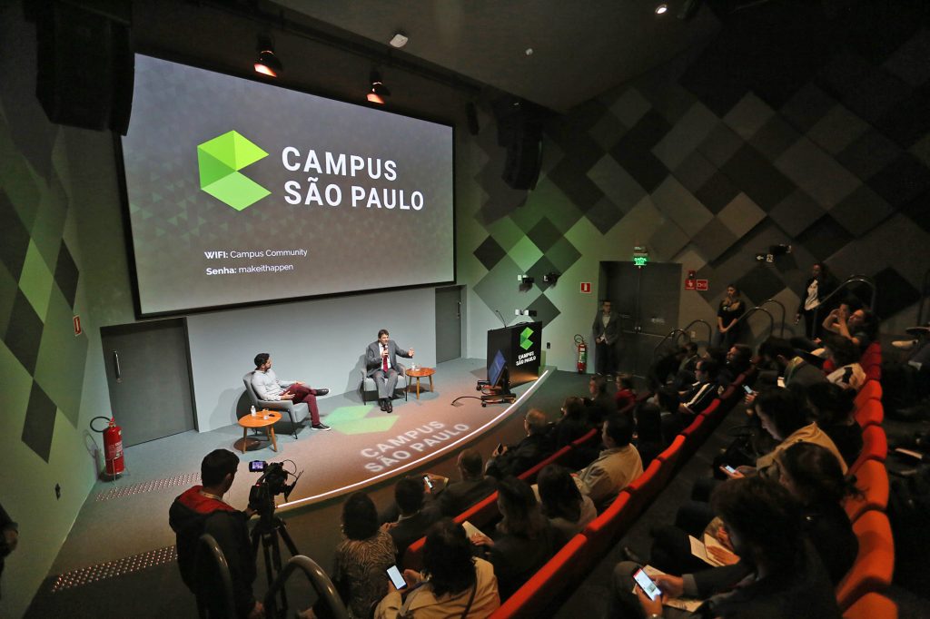 Espaço para pelestras dentro do Google Campus São Paulo. Entrada mediante inscrição para os programas oferecidos. (Divulgação/Internet)